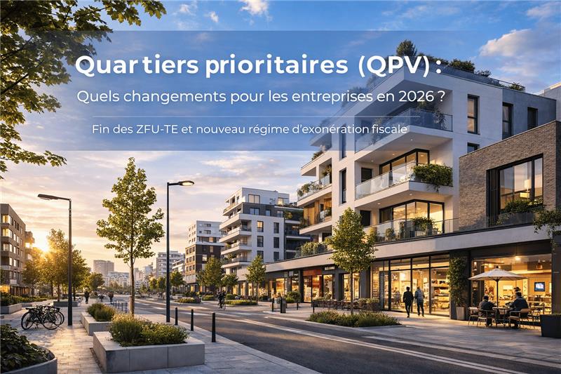 Visuel : quartiers prioritaires de la politique de la ville (QPV), quels changements pour les entreprises en 2026 ?