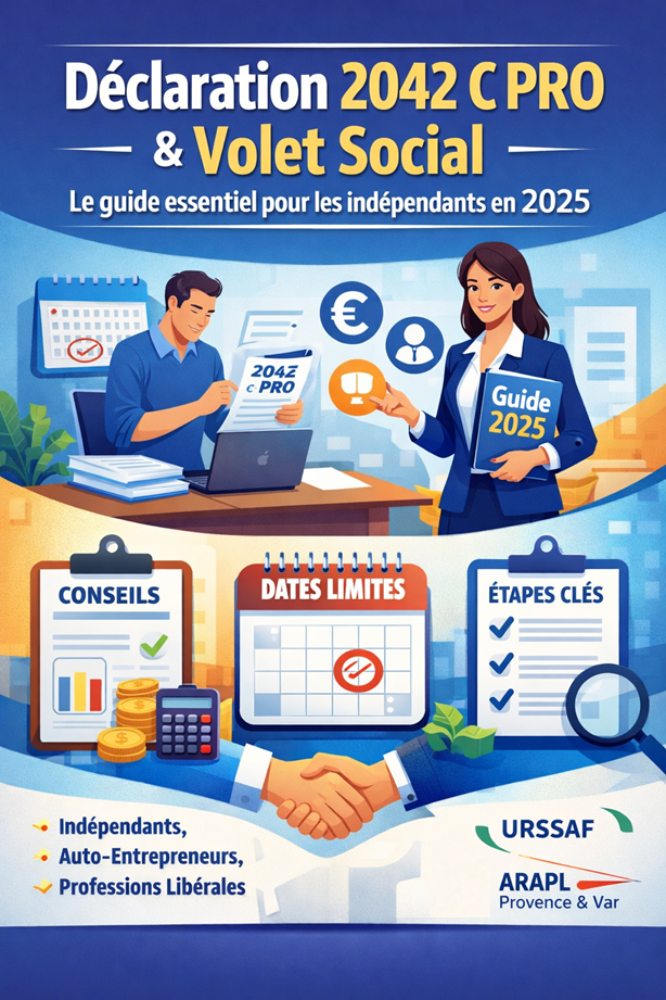 Guide : d&eacute;claration 2042 C PRO et volet social, le guide essentiel des ind&eacute;pendants en 2025